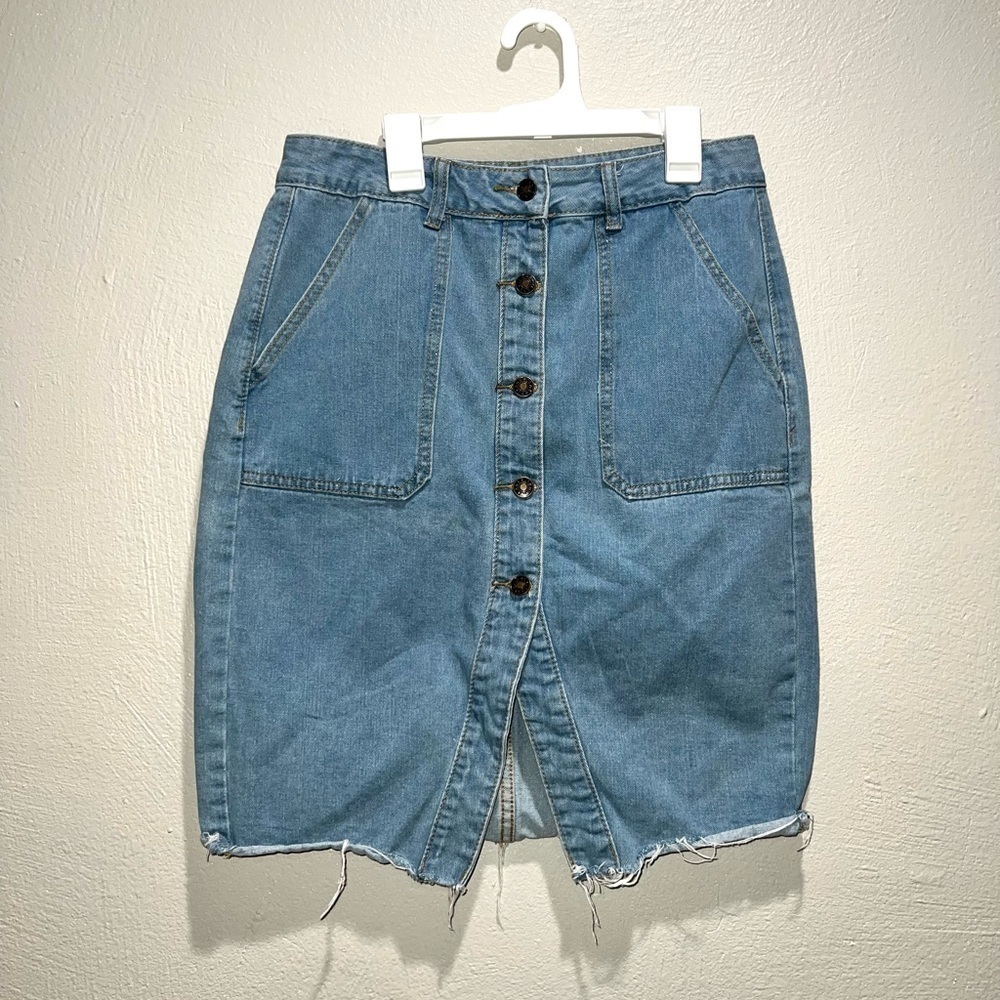 Shein Denim Button Down Jean Skirt